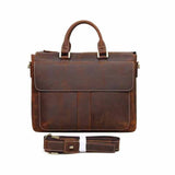 Retro Leather Crossbody Messenger Briefcase Shoulder Bag For Men - Weriion