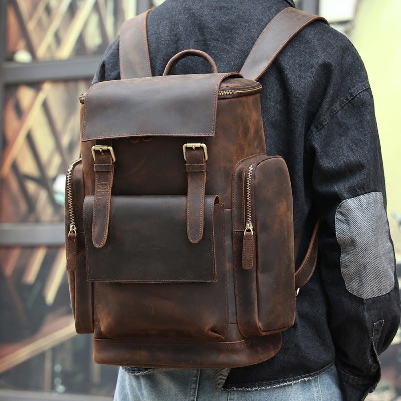 Retro Men's Backpacks For Large - Capacity Travel - Weriion