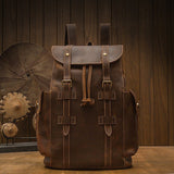 Retro Men's Leather Backpack Casual Bag - Weriion