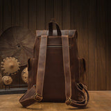 Retro Men's Leather Backpack Casual Bag - Weriion