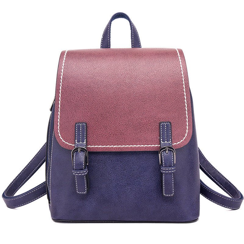 Retro Unisex Contrast Backpack - Weriion