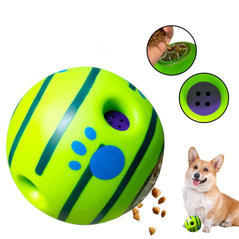 Rolling Sounding Leaking Dog Food Dispensing Balls Toys - Weriion