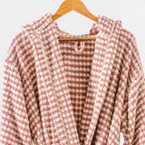 Fluffy And Absorbent Pink Bathrobe Housecoat
