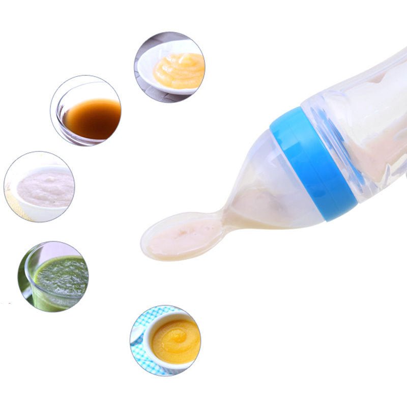 Safe Newborn Baby Toddler Spoon Feeding Milk Bottle - Weriion