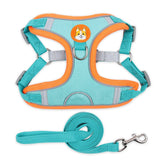 Safe Reflective Dog Pet Harness With Leash - Weriion