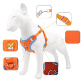 Safe Reflective Dog Pet Harness With Leash - Weriion