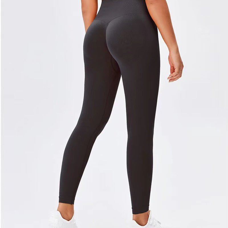 Seamless Leggings Yoga Pants Tummy Control Workout Running Tights For Women - Weriion