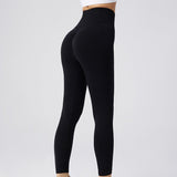 Seamless Leggings Yoga Pants Tummy Control Workout Running Tights For Women - Weriion