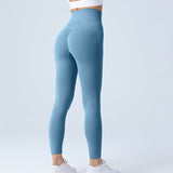 Seamless Leggings Yoga Pants Tummy Control Workout Running Tights For Women - Weriion