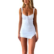 Sexy V - Neck Suspender Dress Women's Clothing - Weriion