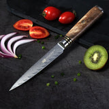 Sharp Universal Kitchen Knife With Damascus Steel & Shadow Wood Handle - Weriion