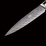 Sharp Universal Kitchen Knife With Damascus Steel & Shadow Wood Handle - Weriion