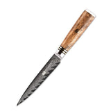 Sharp Universal Kitchen Knife With Damascus Steel & Shadow Wood Handle - Weriion