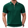 Short Sleeve Polo Shirt With Zipper - Weriion