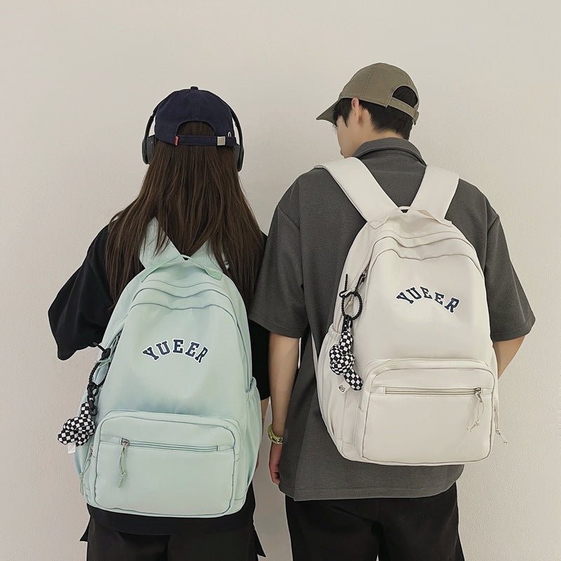 Simple Unisex School Work Backpack With Multiple Pockets - Weriion