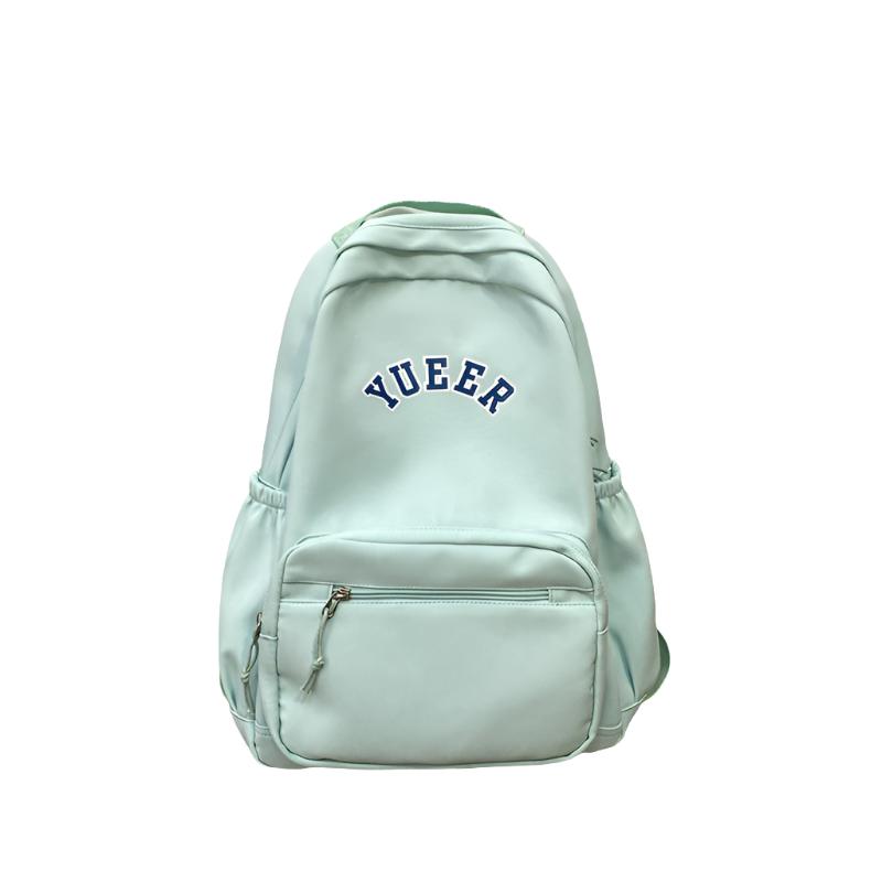 Simple Unisex School Work Backpack With Multiple Pockets - Weriion