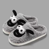 Simple Warm Slip - on Cotton Unisex Lamb Slippers - Weriion