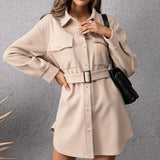 Single - Breasted Long Jacket For Women - Weriion