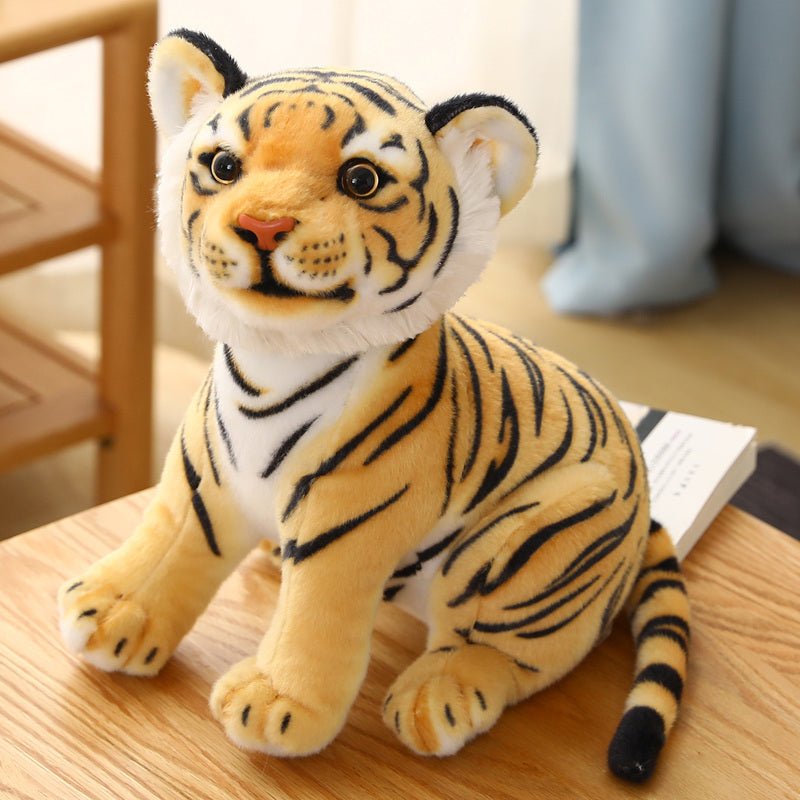 Sitting Tiger Dolls Stuffed Animals Plush Toys - Weriion