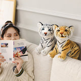 Sitting Tiger Dolls Stuffed Animals Plush Toys - Weriion