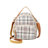 Small Casual Plaid Women's Backpacks - Weriion