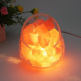 Small Pink Himalayan Crystal Salt Night Bedside Table Lamp - Weriion