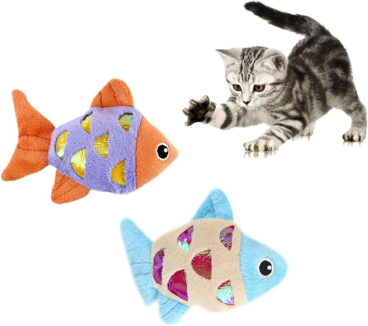 Small Plush PP Cotton Cat Fish Toys - Weriion