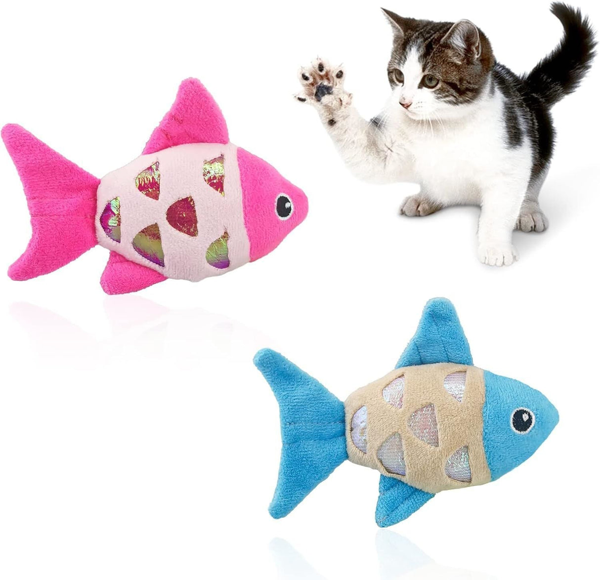 Small Plush PP Cotton Cat Fish Toys - Weriion