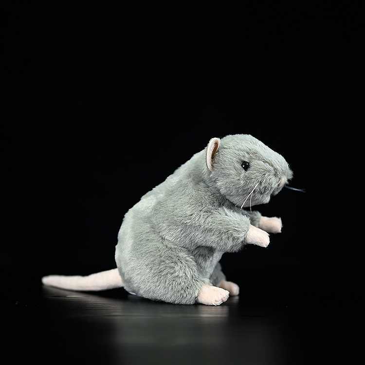 Small Standing Grey Mouse Stuffed Animal Plush Toy Doll - Weriion