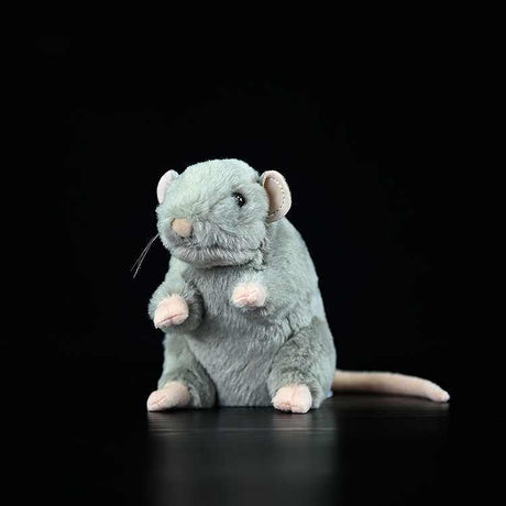 Small Standing Grey Mouse Stuffed Animal Plush Toy Doll - Weriion