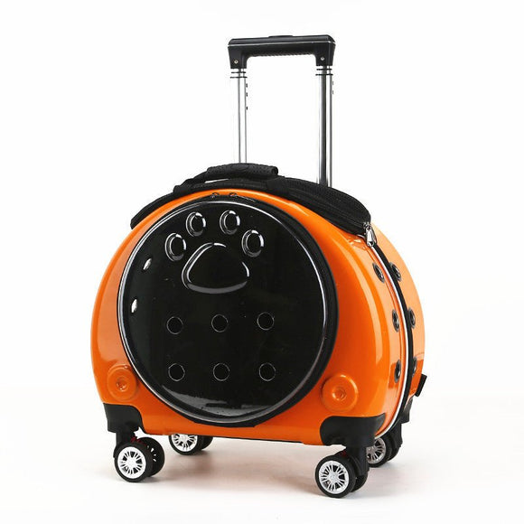 Small Transparent Pet Trolley Bag - Weriion