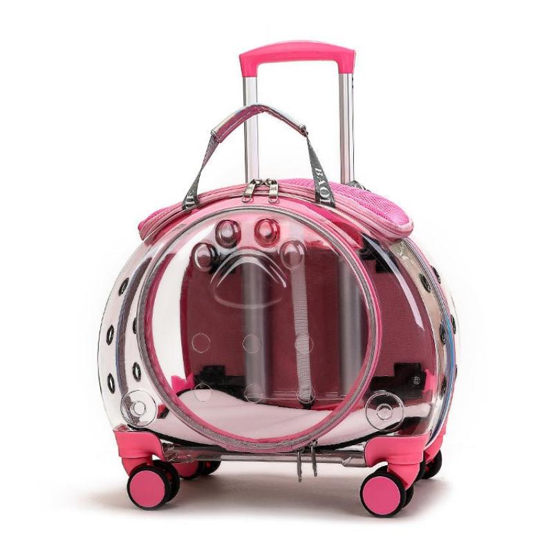 Small Transparent Pet Trolley Bag - Weriion