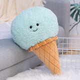 Smiling Ice Cream Cone Pillow Plush Toy - Weriion