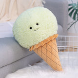 Smiling Ice Cream Cone Pillow Plush Toy - Weriion