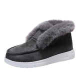 Snow Warm Winter Shoes Plush Fur Ankle Boots For Women - Weriion