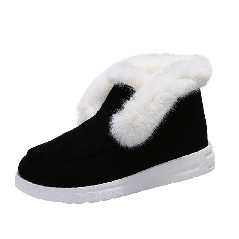 Snow Warm Winter Shoes Plush Fur Ankle Boots For Women - Weriion