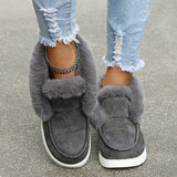 Snow Warm Winter Shoes Plush Fur Ankle Boots For Women - Weriion