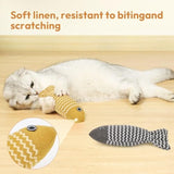 Soft Safe Comfortable Fish Indoor Interactive Exercise Cat Toys With Stuffed Catnip - Weriion