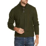 Solid Color Long - Sleeved Sweater For Men - Weriion