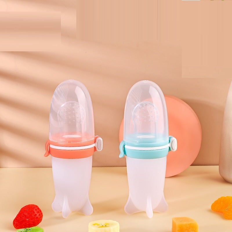 Solid Silicone Squeeze Feeding Milk Bottle - Weriion