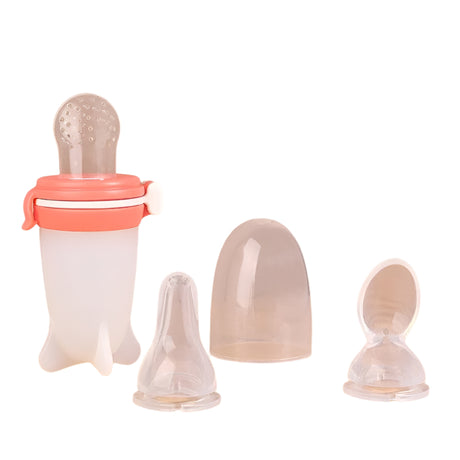 Solid Silicone Squeeze Feeding Milk Bottle - Weriion