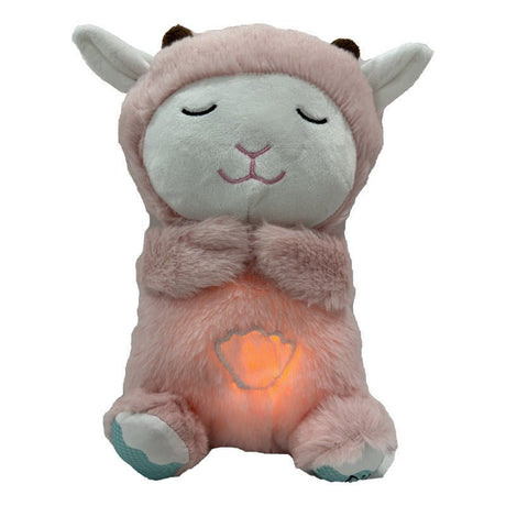 Soothing Glowing Music Playing Sleeping Lamb Stuffed Animals Plush Toy Dolls - Weriion