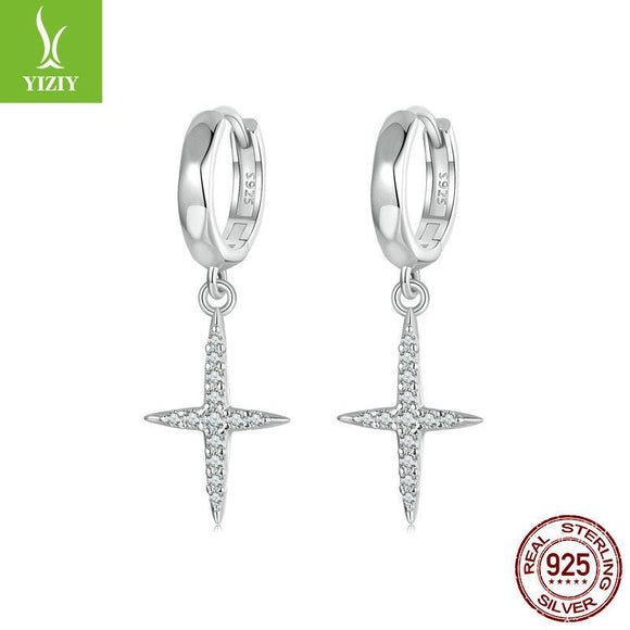 Sparkling 925 Sterling Silver & Zircon Earrings - Weriion