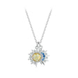 Sparkling Sun Moon Female Pure 925 Sterling Silver Necklace - Weriion