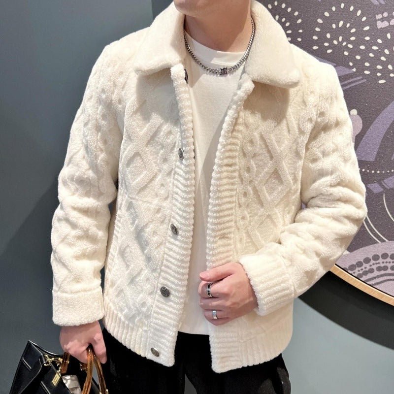 Spring And Autumn Lapel Knitwear Coat For Men - Weriion