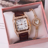 Square Rhinestone Watch For Women - Weriion