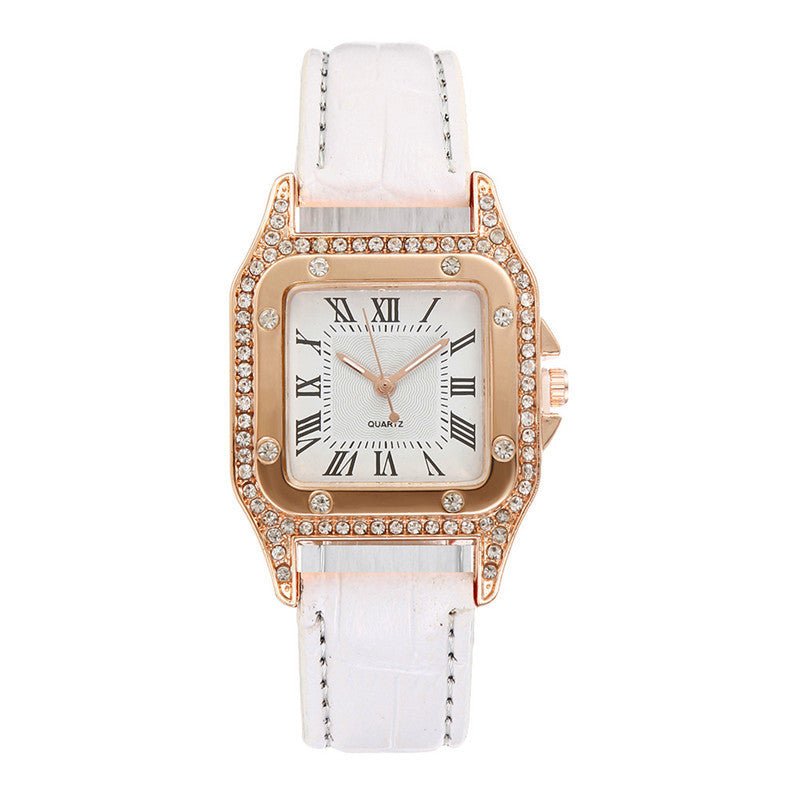 Square Rhinestone Watch For Women - Weriion