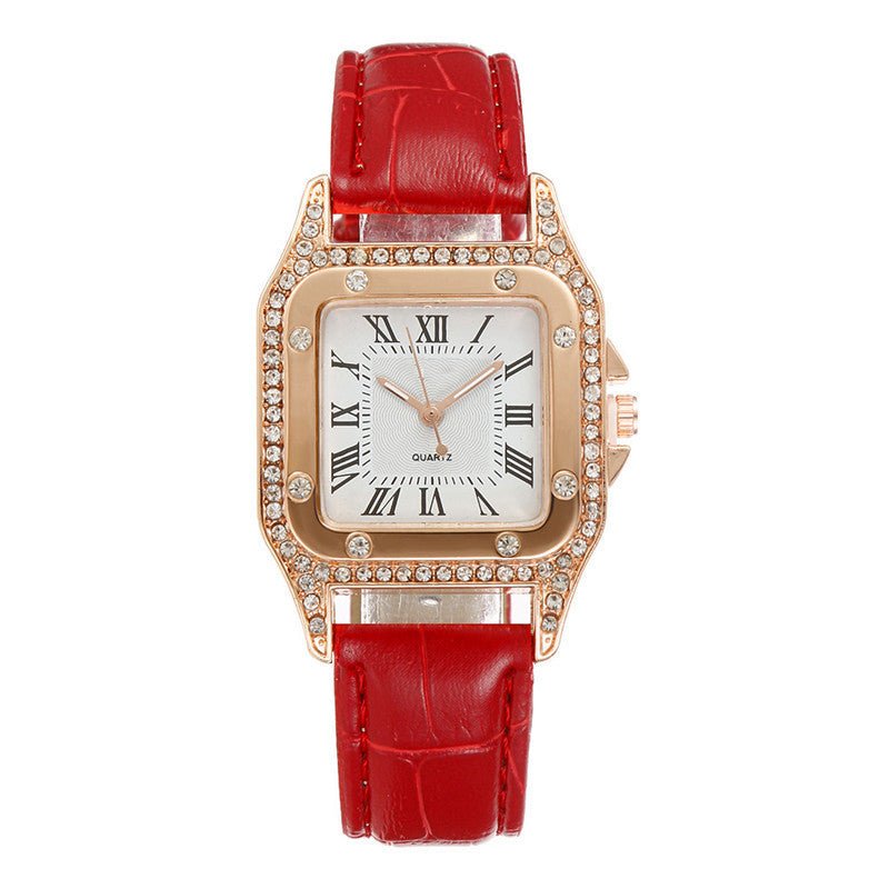 Square Rhinestone Watch For Women - Weriion