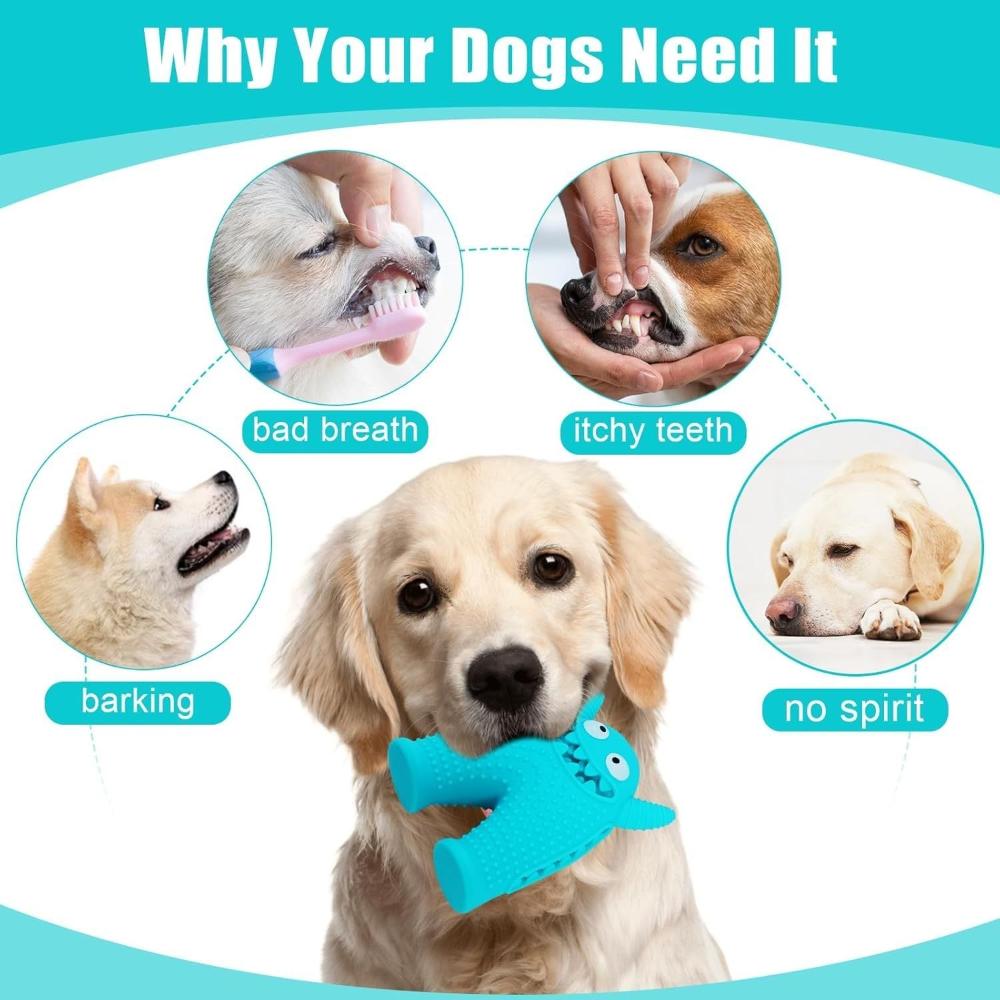 Squeaky Durable Natural Rubber Teeth Cleaning Dog Chew Toy For Aggressive Chewers - Weriion