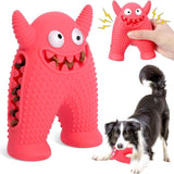 Squeaky Durable Natural Rubber Teeth Cleaning Dog Chew Toy For Aggressive Chewers - Weriion